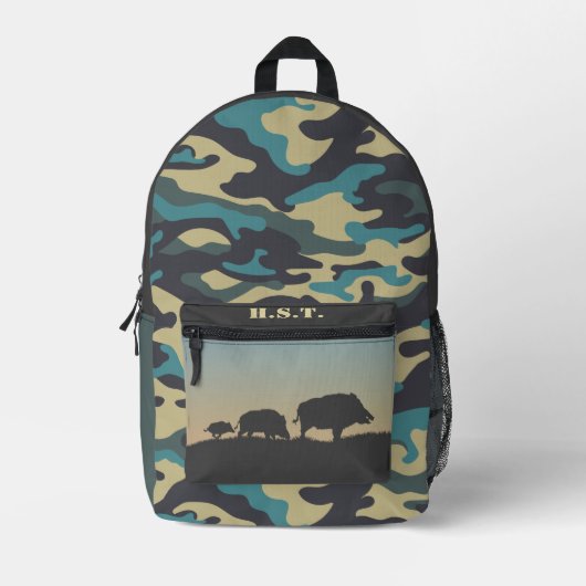 Rucksack mit Wild Boar und Camouflage (Vorderseite)