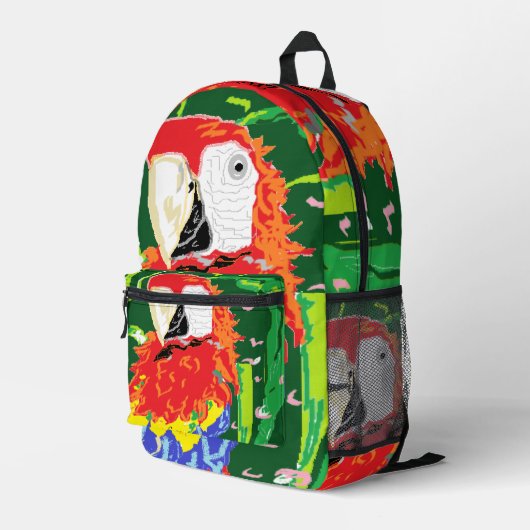 Rucksack : Reisender Papagei (Rückseitige Ecke Rechts)