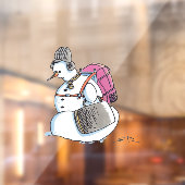 Rucksack Snowman Auto undurchsichtige Fensterverkl Fensteraufkleber (Blatt 2)