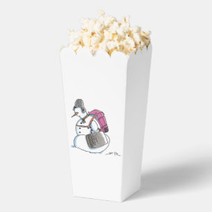 Rucksack Snowman Popcornboxen Geschenkschachtel