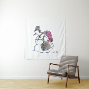 Rucksack Snowman-Wandteppiche Wandteppich