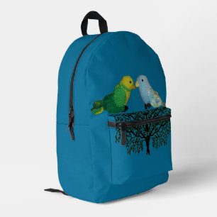 Rucksack - Spielzeugvögel sitzen auf einem Busch