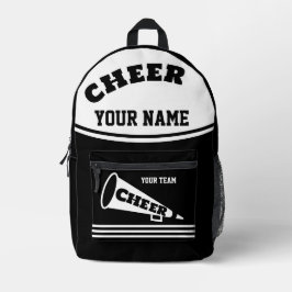 Rucksack-Team Cheerleader Personalisiert schwarz Bedruckter Rucksack