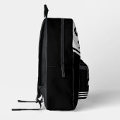 Rucksack-Team Cheerleader Personalisiert schwarz Bedruckter Rucksack (Links)