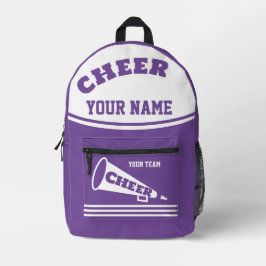 Rucksack-Team Cheerleader Personalisierte Purpur Bedruckter Rucksack