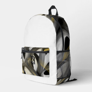 Rucksack Trend Abstrakte Kunst Schwarz Weiß Gold