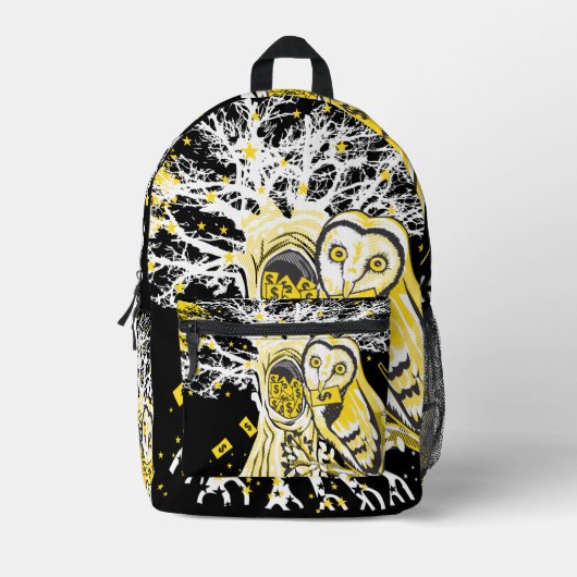 Rucksack – Urban Tree Owl & Wealth Surreal Pop-Art (Vorderseite)