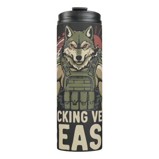 Rucksack-Vest- Bestie Thermosbecher (Vorderseite)