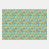 Rucksack-Zelt-Bushcraft-Camping-Muster 3 Geschenkpapier Set (Vorderseite)