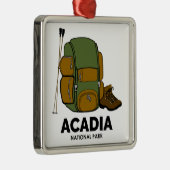 Rucksack zum Acadia Nationalpark Ornament Aus Metall (Rechts)