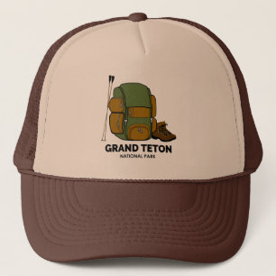 Rucksack zum Grand Teton Nationalpark Truckerkappe