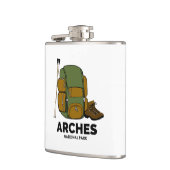 Rucksack zum Nationalpark Arches Flachmann (Links)