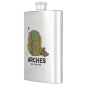 Rucksack zum Nationalpark Arches Flachmann (Links)