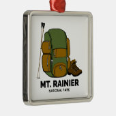 Rucksack zum Rainier Nationalpark Ornament Aus Metall (Rechts)