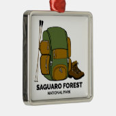 Rucksack zum Saguaro Forest National Park Ornament Aus Metall (Rechts)