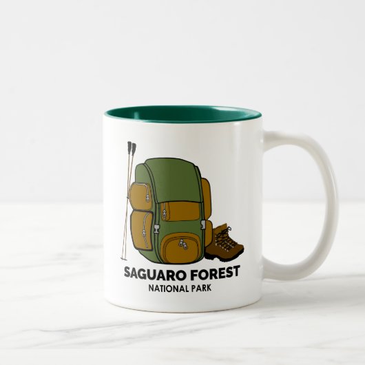 Rucksack zum Saguaro Forest National Park Zweifarbige Tasse (Rechts)