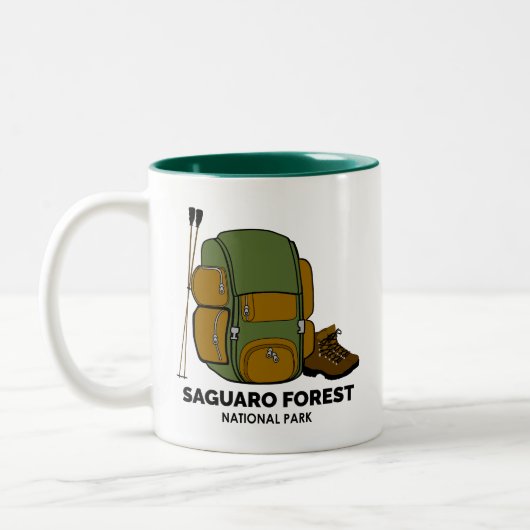 Rucksack zum Saguaro Forest National Park Zweifarbige Tasse (Links)