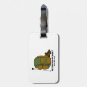 Rucksack zum versteinerten Forest National Park Gepäckanhänger (Rückseite vertikal)