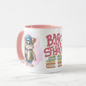 Rucksack zur Schulkatzenrüstung Tasse (Vorderseite Links)