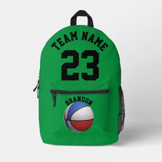 Rucksäcke Kinder Basketball-Sportschule grün (Vorderseite)