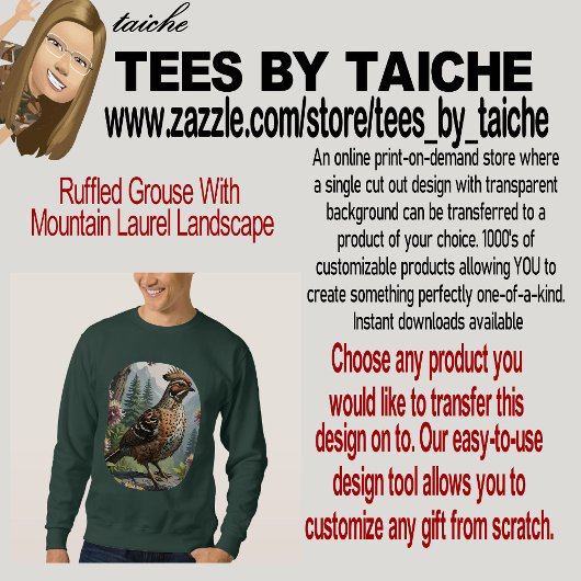 Rucksackhuhn mit Berglandschaft Sweatshirt