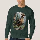 Rucksackhuhn mit Berglandschaft Sweatshirt (Vorderseite)