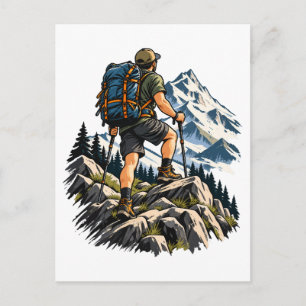 Rucksacktouren und Bergwandern für Wanderer Postkarte