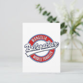 Rucksacktouristen Postkarte (Stehend Vorderseite)