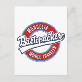 Rucksacktouristen Postkarte (Vorderseite)