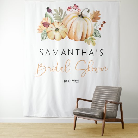 Rückschlag in der Liebe, Pumpkin Fall Brautparty Wandteppich (Beispiel)