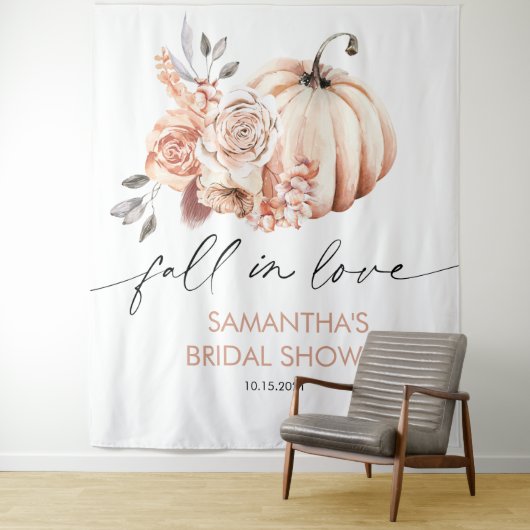 Rückschlag in der Liebe, Pumpkin Fall Brautparty Wandteppich (Beispiel)