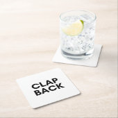 Rückschlag Rechteckiger Pappuntersetzer (Vor Ort)