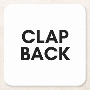 Rückschlag Rechteckiger Pappuntersetzer