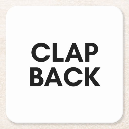 Rückschlag Rechteckiger Pappuntersetzer (Vorderseite)