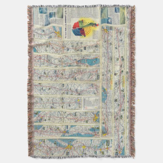 Rückseite-American Airlines-Systemskarte Decke (Vorderseite Vertikal)