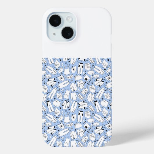 Rückseite der blauen Farbdoodle Case-Mate iPhone Hülle (Rückseite)