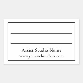 Rückseite des Aufklebers für das Kunstwerk Rechteckiger Aufkleber