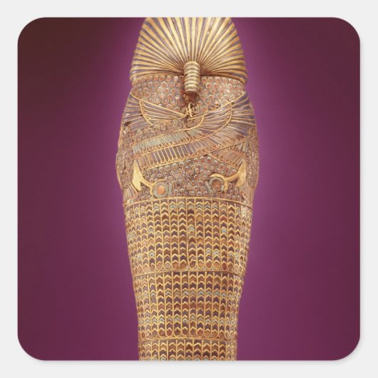 Rückseite des Canopic-Sarges Quadratischer Aufkleber (Vorderseite)