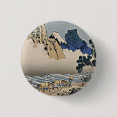 Rückseite des Fuji-Berges vom Minobu-Fluss Hokusai Button (Vorderseite)