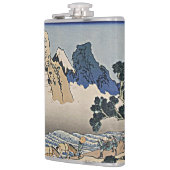 Rückseite des Fuji-Berges vom Minobu-Fluss Hokusai Flachmann (Links)