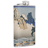 Rückseite des Fuji-Berges vom Minobu-Fluss Hokusai Flachmann (Rechts)