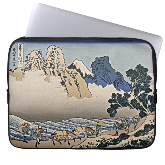 Rückseite des Fuji-Berges vom Minobu-Fluss Hokusai Laptopschutzhülle (Vorderseite)