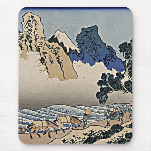 Rückseite des Fuji-Berges vom Minobu-Fluss Hokusai Mousepad (Vorne)