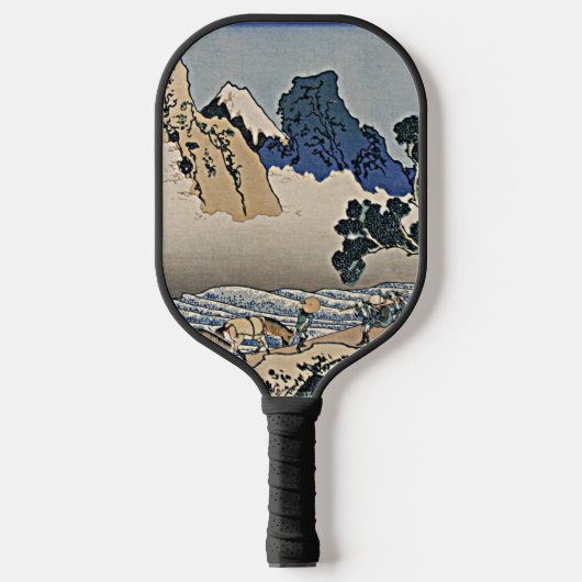 Rückseite des Fuji-Berges vom Minobu-Fluss Hokusai Pickleball Schläger (Vorderseite)