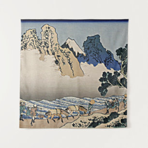 Rückseite des Fuji-Berges vom Minobu-Fluss Hokusai Wandteppich
