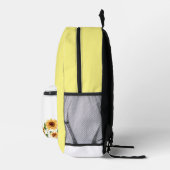 RÜCKSEITE DES SUNFLOWERS BEDRUCKTER RUCKSACK (Rechts)