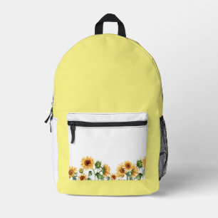 RÜCKSEITE DES SUNFLOWERS BEDRUCKTER RUCKSACK