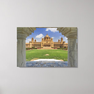 Rückseite des Umaid Bhawan Palace Hotel, Jodjpur, Leinwanddruck