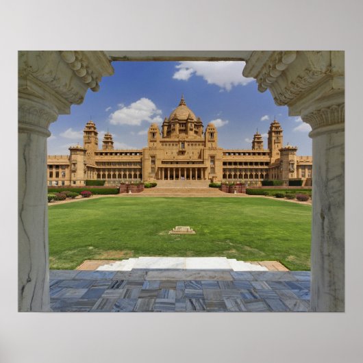 Rückseite des Umaid Bhawan Palace Hotel, Jodjpur, Poster (Vorne)