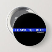 Rückseite I der blaue Polizei-Polizistknopf Button (Vorne & Hinten)